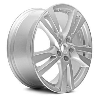 Replacement - Double 5-Spoke Painted Silver 18x7.5 Alloy Factory Wheel - Replica