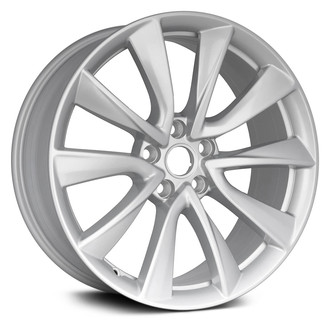 Replacement - 5 V-Spoke Painted Silver 19x8.5 Alloy Factory Wheel - Replica
