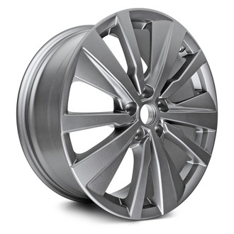 Replacement - 10 Turbine-Spoke Painted Gray (Gunmetal) 19x8 Alloy Factory Wheel - Replica