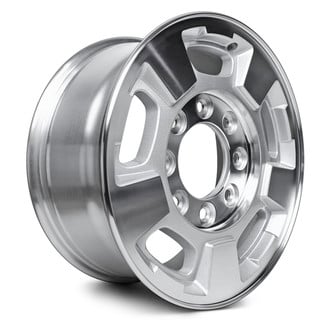 Replacement - 5-Slot Machined Face with Painted Silver Metallic Pockets 17x7.5 Alloy Factory Wheel - Replica