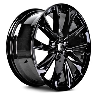 Replacement - 5 V-Spoke Painted Black 18x8 Alloy Factory Wheel - Replica