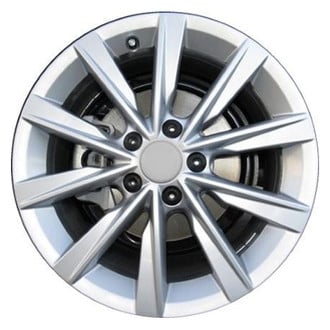 Replacement - 10 Turbine-Spoke Painted Silver 17x7 Alloy Factory Wheel - Replica