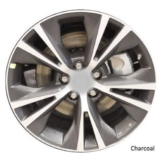 Replacement - 5 V-Spoke Machined Face with Painted Gray Pockets 18x7.5 Alloy Factory Wheel - Replica