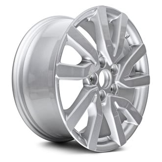 Replacement - 10 Spiral-Spoke Painted Silver 18x8 Alloy Factory Wheel - Replica