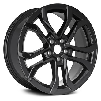 Replacement - 5 V-Spoke Painted Black 18x8 Alloy Factory Wheel - Replica