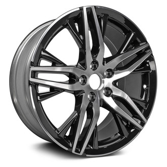 Replacement - 10 I-Spoke Machined Face with Painted Black Vents 19x8.5 Alloy Factory Wheel - Replica