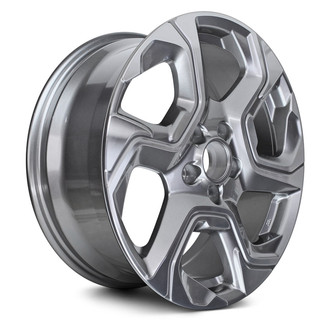 Replacement - 6 Spiral-Spoke Machined Face with Painted Silver Pockets 18x7.5 Alloy Factory Wheel - Replica