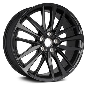 Replacement - 10 Alternating-Spoke Painted Black 19x8 Alloy Factory Wheel - Replica
