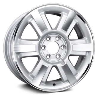 Replacement - 6 I-Spoke Machined Face with Painted Silver Pockets 20x8.5 Alloy Factory Wheel - Replica