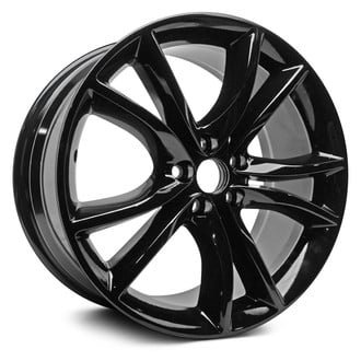 Replacement - 5 V-Spoke Painted Black 20x8 Alloy Factory Wheel - Replica