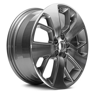 Replacement - 10 Spiral-Spoke Machined Face with Painted Gray Spoke Inset and Painted Gray Pockets 18x7.5 Alloy Factory Wheel - Replica