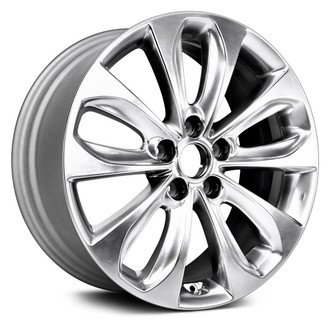 Replacement - 5 Split-Spoke Painted Light Hyper Silver 18x7.5 Alloy Factory Wheel - Replica