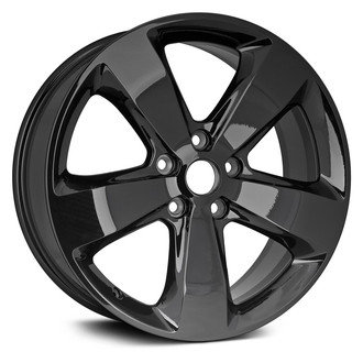 Replacement - 5-Spoke Painted Gloss Black 20x8 Alloy Factory Wheel - Replica