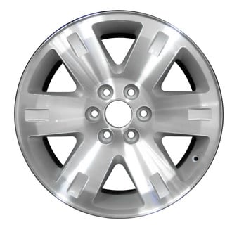 Replacement - 6 I-Spoke Machined Face with Painted Silver Inset in Spokes and Painted Silver Pockets 20x8.5 Alloy Factory Wheel - Replica