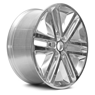 Replacement - 6 V-Spoke Polished 22x9.5 Alloy Factory Wheel - Replica