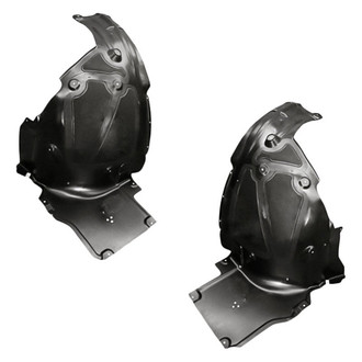 Replacement - Front Rearward Driver and Passenger Side Fender Liner Set (CAPA Certified)
