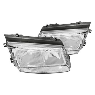 Replacement - Driver and Passenger Side Headlight Set Lens and Housing (Standard Line)