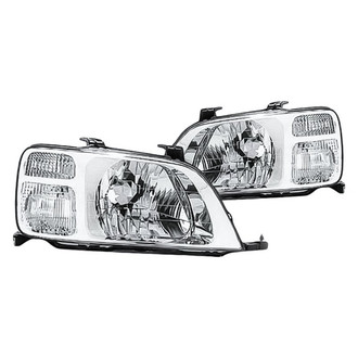 Replacement - Driver and Passenger Side Headlight Set Lens and Housing (CAPA Certified)