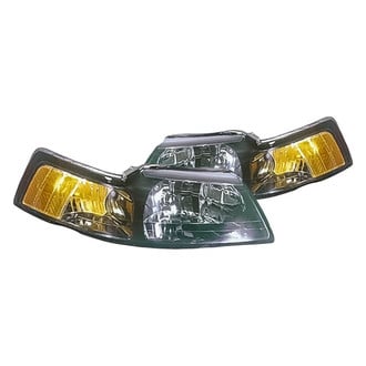 Replacement - Driver and Passenger Side Headlight Set Lens and Housing (Standard Line)