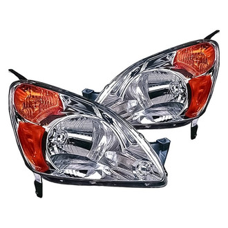 Replacement - Driver and Passenger Side Headlight Set Lens and Housing (CAPA Certified)