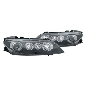 Replacement - Driver and Passenger Side Headlight Set Lens and Housing (Standard Line)
