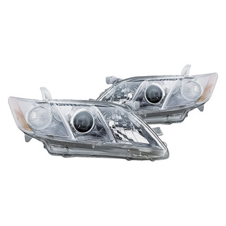 Replacement - Driver and Passenger Side Headlight Set Lens and Housing (Standard Line)