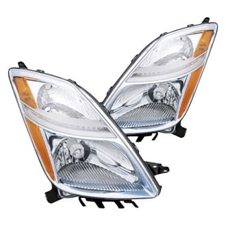 Replacement - Driver and Passenger Side Headlight Set Lens and Housing (Standard Line)
