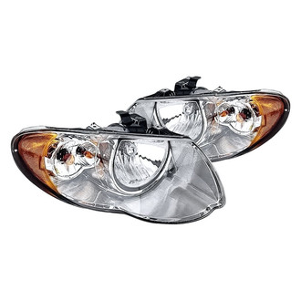 Replacement - Driver and Passenger Side Headlight Set Lens and Housing (Standard Line)