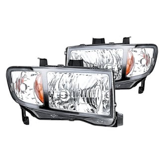 Replacement - Driver and Passenger Side Headlight Set Lens and Housing (Standard Line)