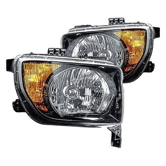 Replacement - Driver and Passenger Side Headlight Set Lens and Housing (Standard Line)