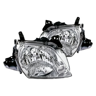 Replacement - Driver and Passenger Side Headlight Set Lens and Housing (Standard Line)