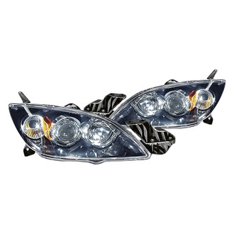 Replacement - Driver and Passenger Side Headlight Set Lens and Housing (Standard Line)