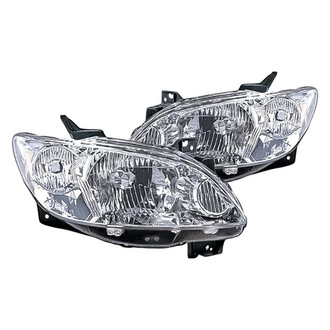 Replacement - Driver and Passenger Side Headlight Set Lens and Housing (Standard Line)