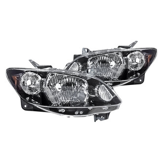 Replacement - Driver and Passenger Side Headlight Set Lens and Housing (Standard Line)