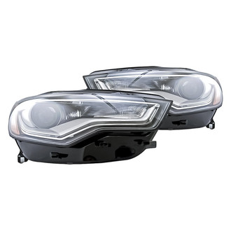 Replacement - Driver and Passenger Side Headlight Set Lens and Housing (CAPA Certified)