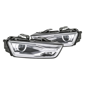 Replacement - Driver and Passenger Side Headlight Set Lens and Housing (Standard Line)