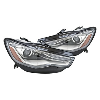 Replacement - Driver and Passenger Side Headlight Set Lens and Housing (CAPA Certified)