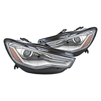 Replacement - Driver and Passenger Side Headlight Set Lens and Housing (Standard Line)