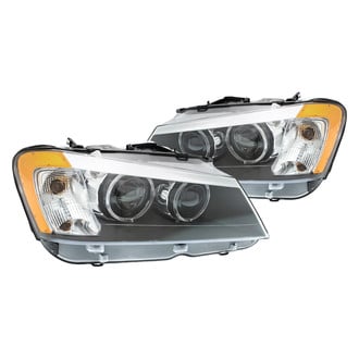 Replacement - Driver and Passenger Side Headlight Set Lens and Housing (Standard Line)