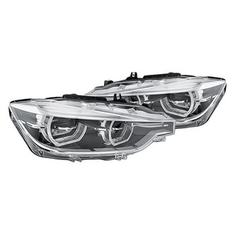Replacement - Driver and Passenger Side Headlight Set Lens and Housing (Standard Line)