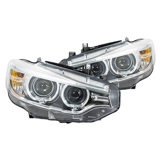 Replacement - Driver and Passenger Side Headlight Set Lens and Housing (CAPA Certified)