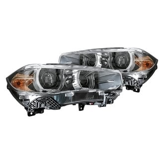 Replacement - Driver and Passenger Side Headlight Set Lens and Housing (Standard Line)