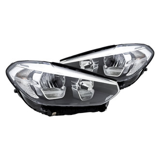 Replacement - Driver and Passenger Side Headlight Set Lens and Housing (Standard Line)