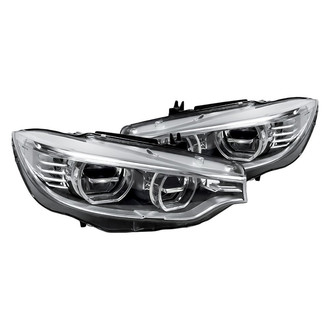 Replacement - Driver and Passenger Side Headlight Set Lens and Housing (Standard Line)