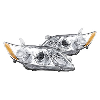 Replacement - Driver and Passenger Side Headlight Set Lens and Housing (Standard Line)