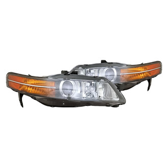 Replacement - Driver and Passenger Side Headlight Set Lens and Housing (Standard Line)