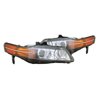 Replacement - Driver and Passenger Side Headlight Set Lens and Housing (Standard Line)