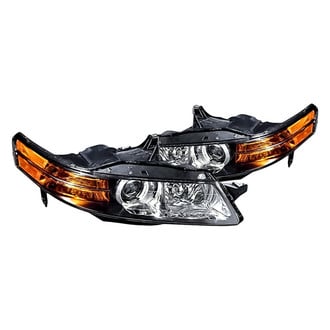 Replacement - Driver and Passenger Side Headlight Set Lens and Housing (Standard Line)