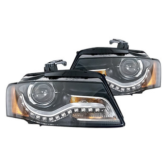 Replacement - Driver and Passenger Side Headlight Set Lens and Housing (Standard Line)
