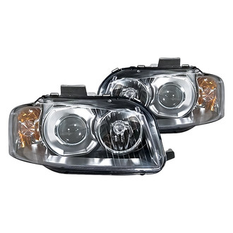 Replacement - Driver and Passenger Side Headlight Set Lens and Housing (Standard Line)